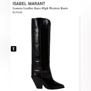 ISABEL MARANT Lomero leather knee boots 37